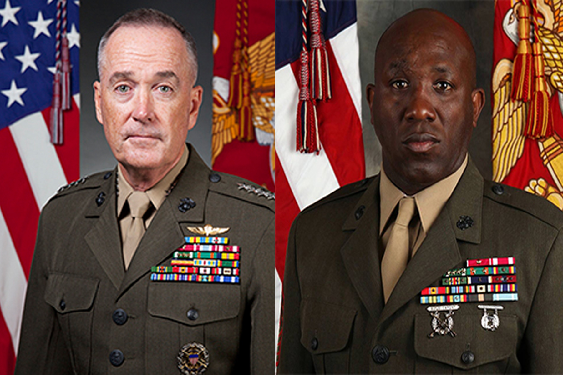 The Commandant and Sergeant Major of the Marine Corps