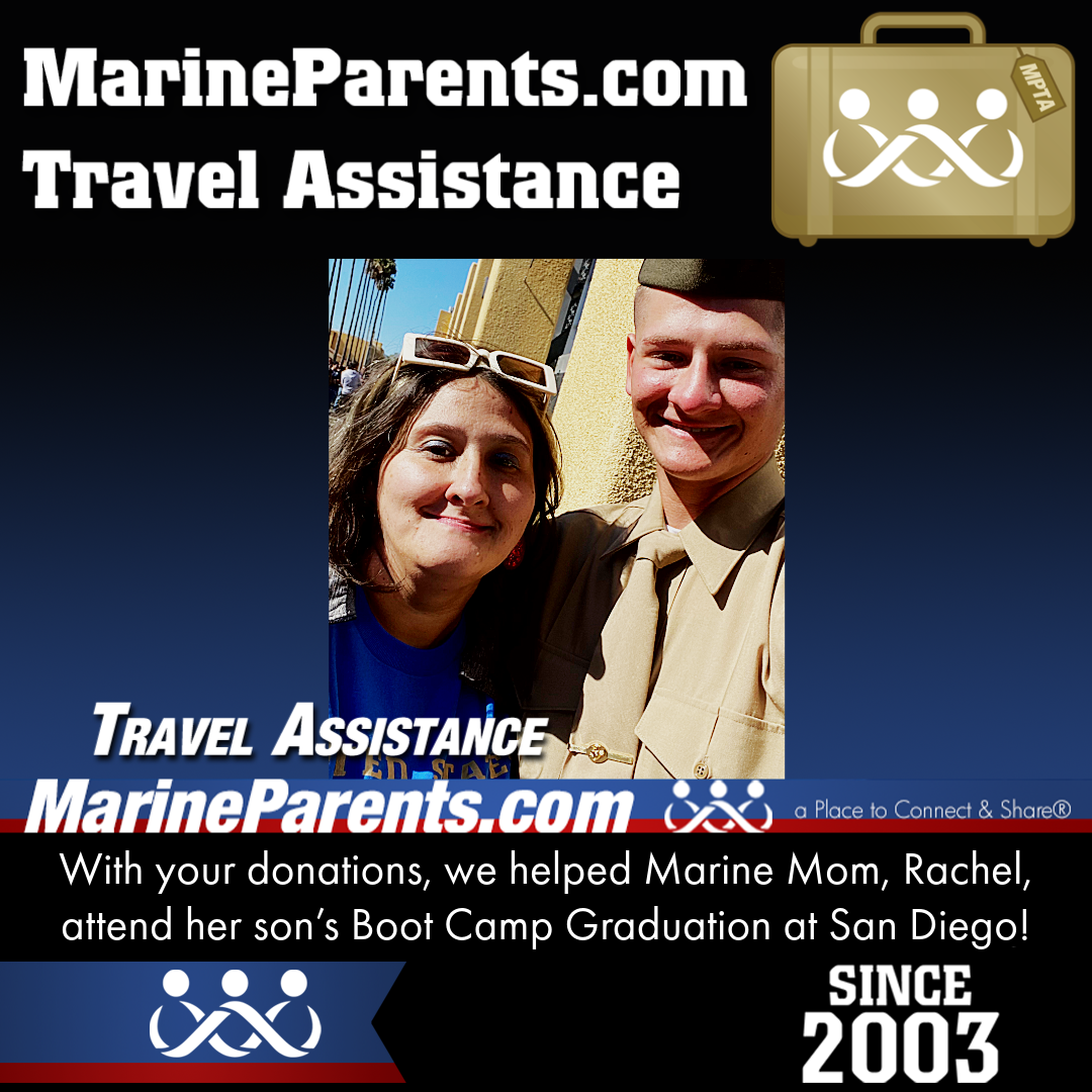 Marine Parents USMC Travel Assistance Boot Camp Graduation