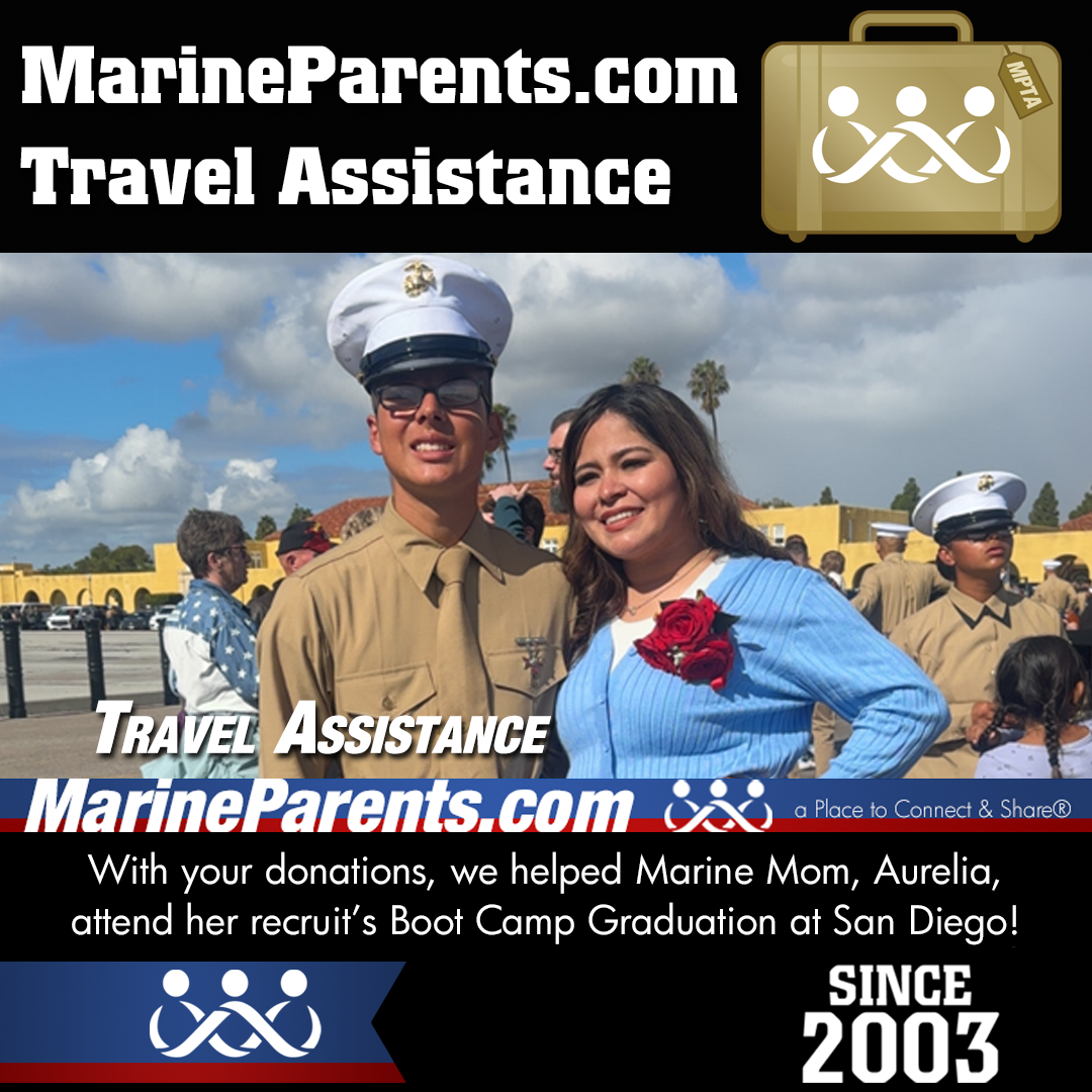Marine Parents USMC Travel Assistance Boot Camp Graduation