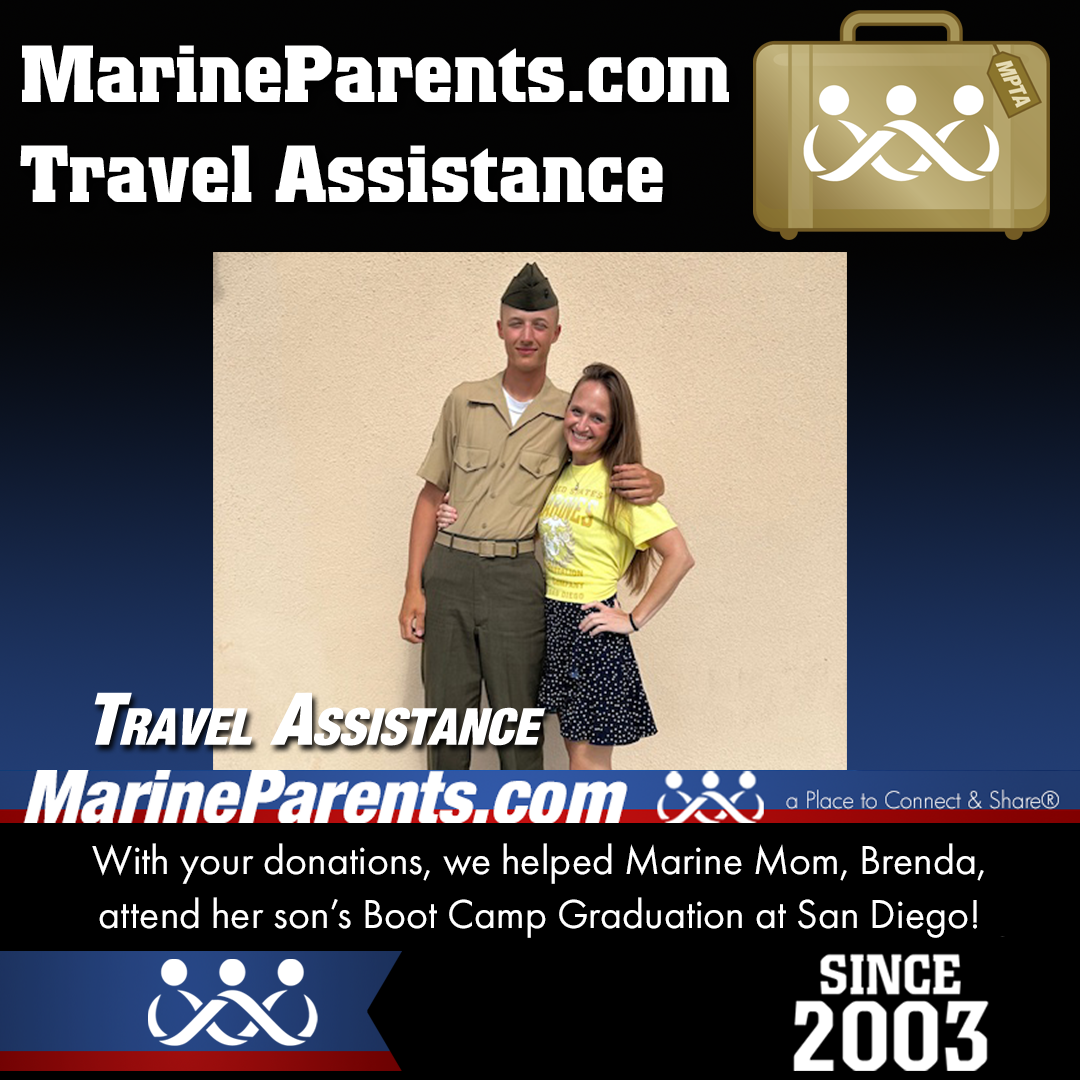 Marine Parents USMC Travel Assistance Boot Camp Graduation