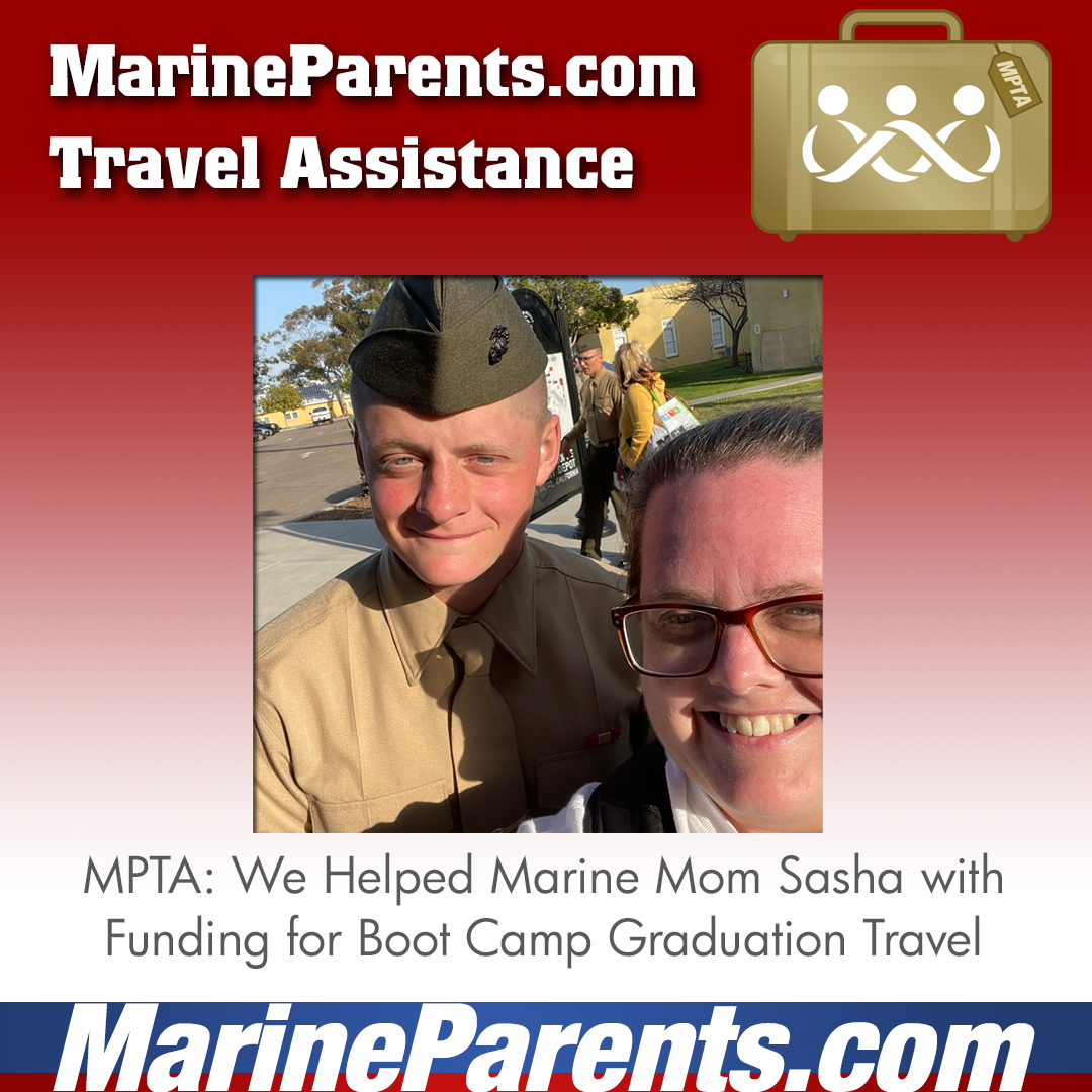 MPTA Helps Marine Mother, Sasha, Attend Graduation