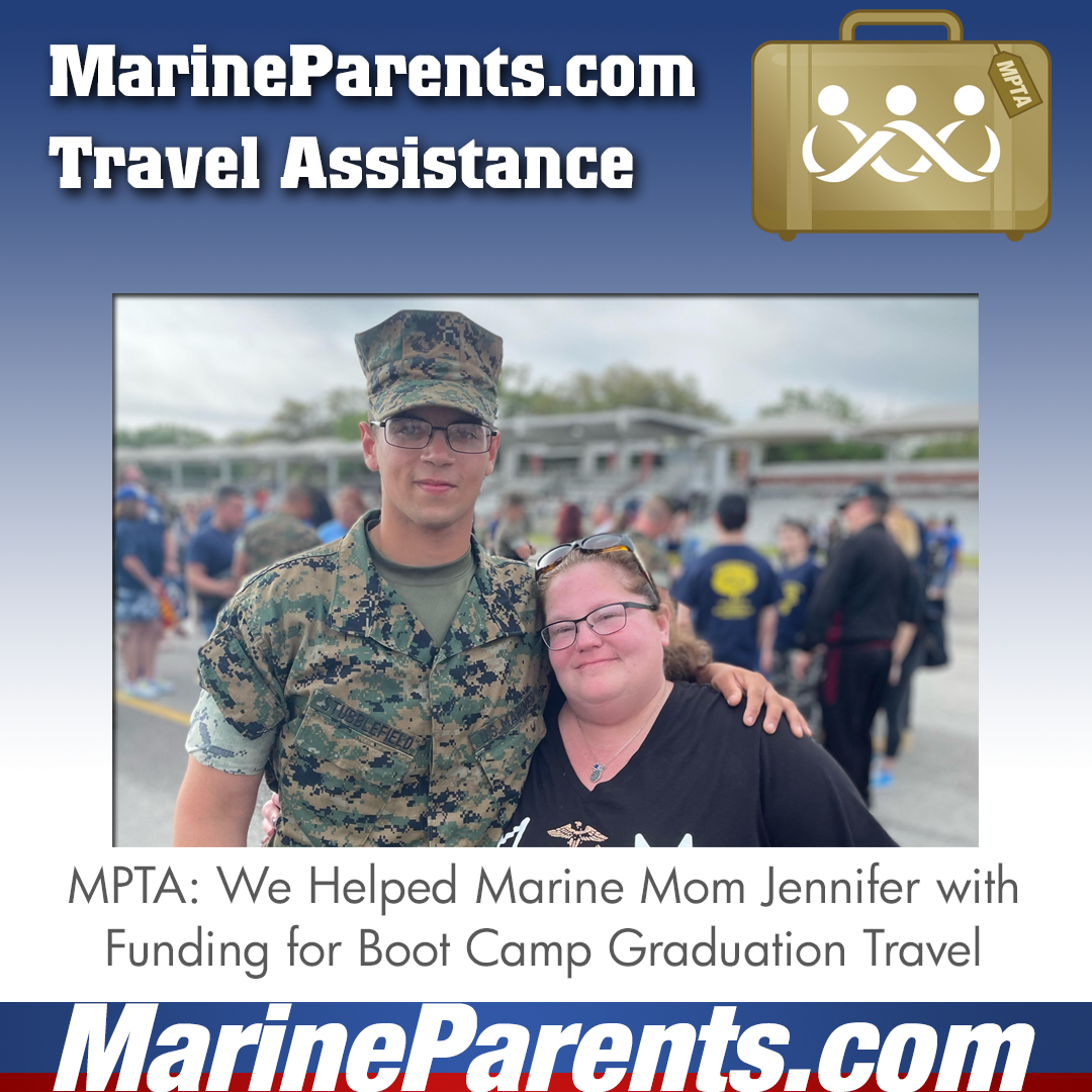 MPTA Helps Marine Mother, Jennifer, Attend Graduation