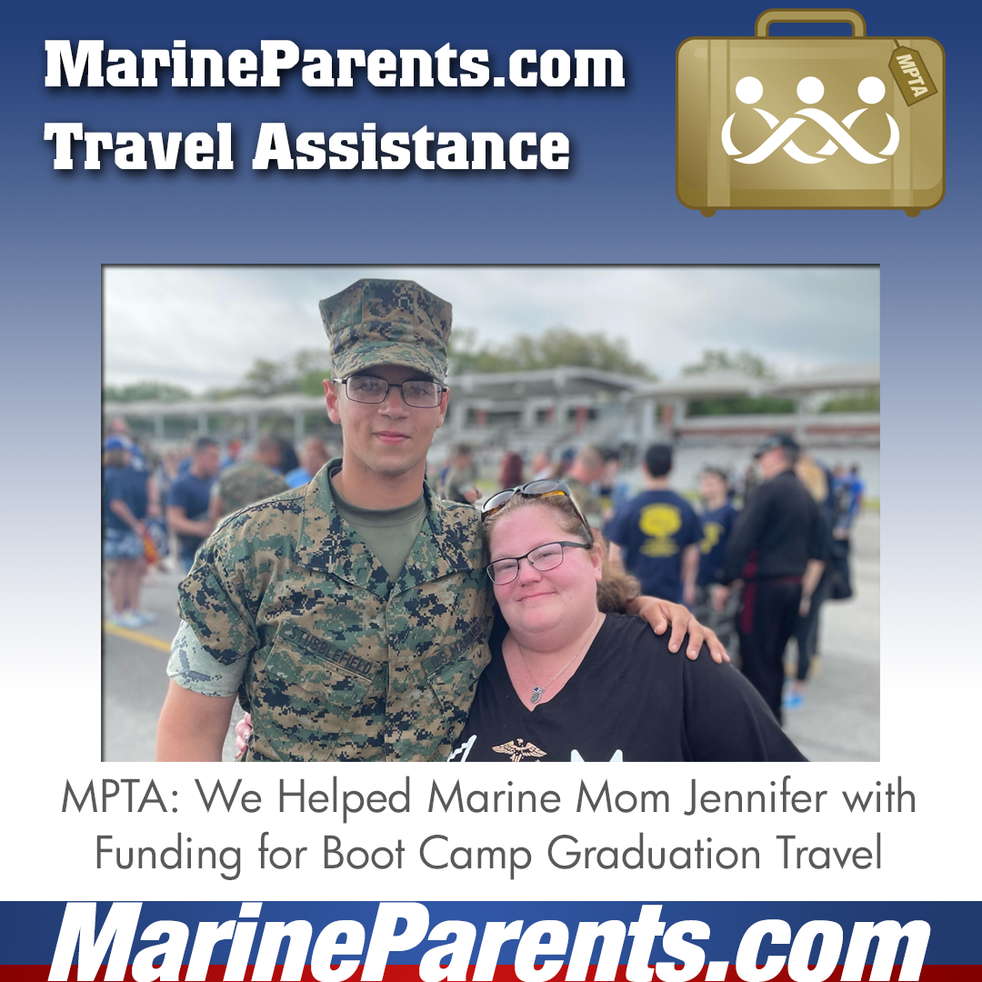 Marine Parents USMC Travel Assistance Boot Camp Graduation