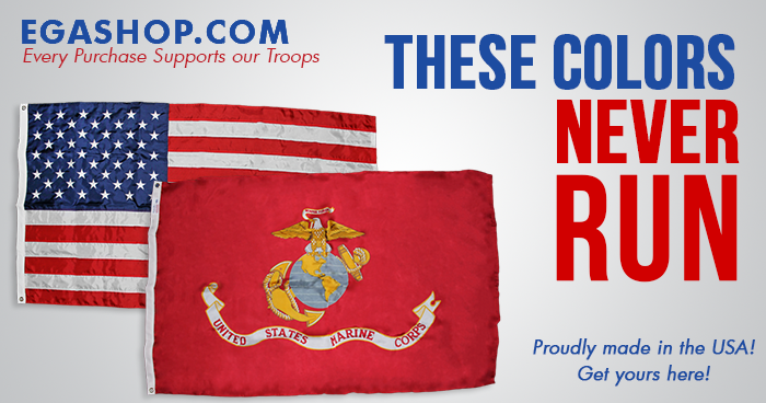 U.S. and Marine Corps Flags