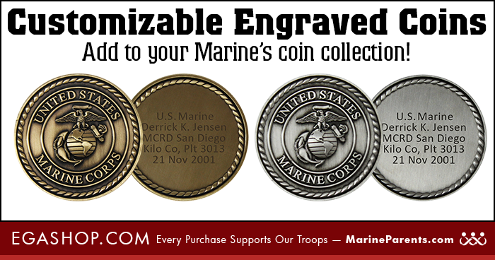 Marine Corps Custom Engraved Coins