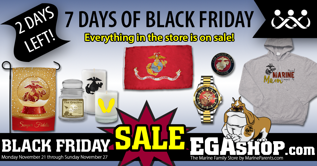 2 Days Left of Black Friday Pricing! Marine Corps Items ON SALE