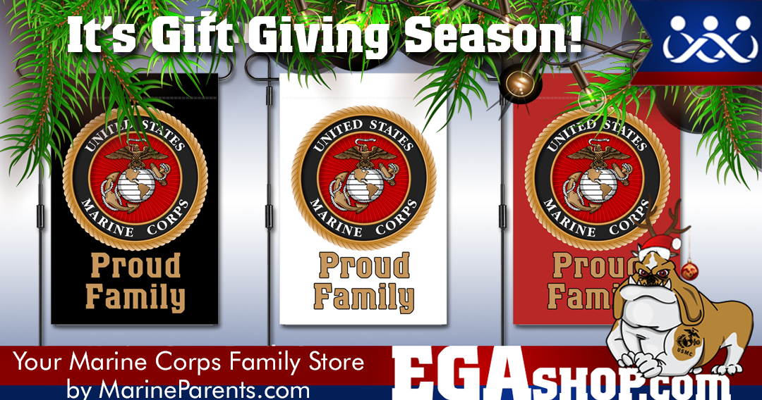 Gift Giving Season: Proud Family Marine Corps Seal Garden Flag