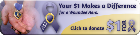Purple Heart Hero Dollar Campaign banner