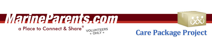 Care Package Project Volunteer Newsletter Banner