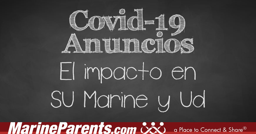 COVID-19 Carta de la Fundadora, MarineParents.com