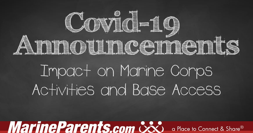 COVID-19 Impact on Marine Corps Activities and Base Access