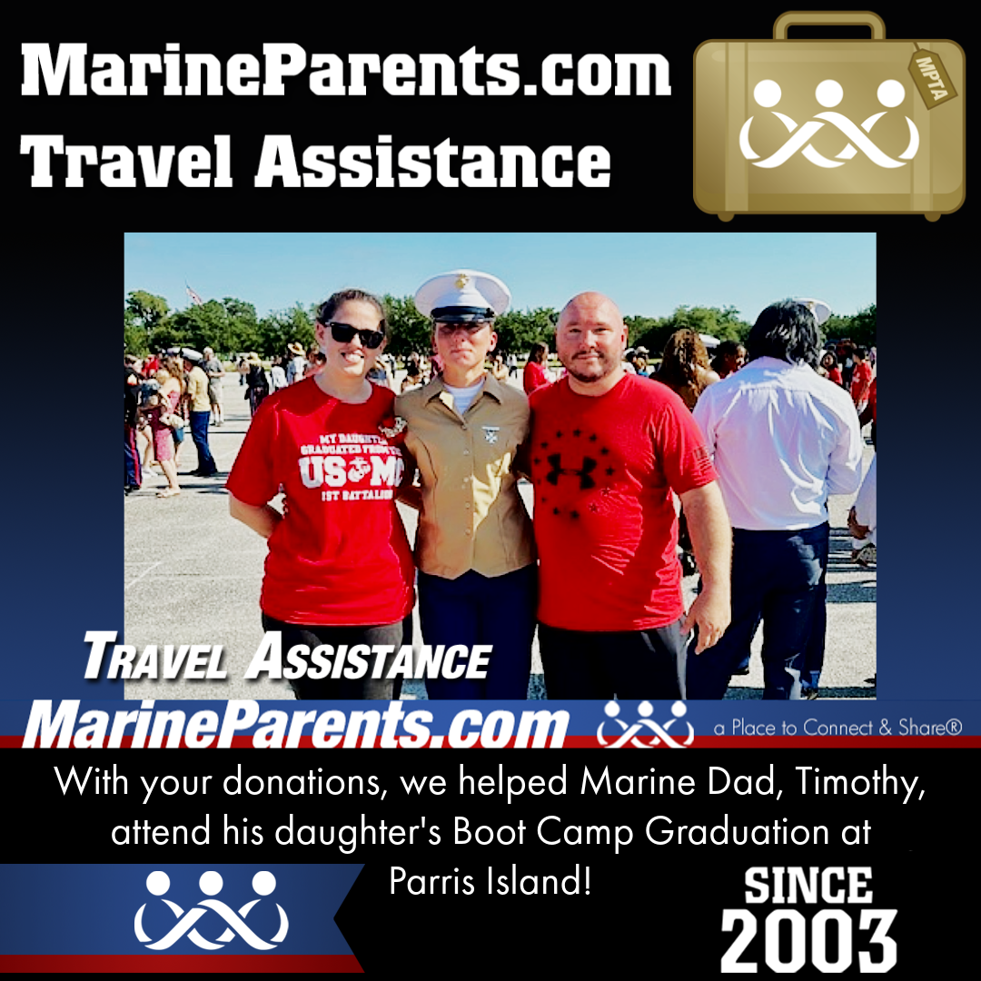 MPTA Helps Marine Dad, Timothy, Attend Graduation
