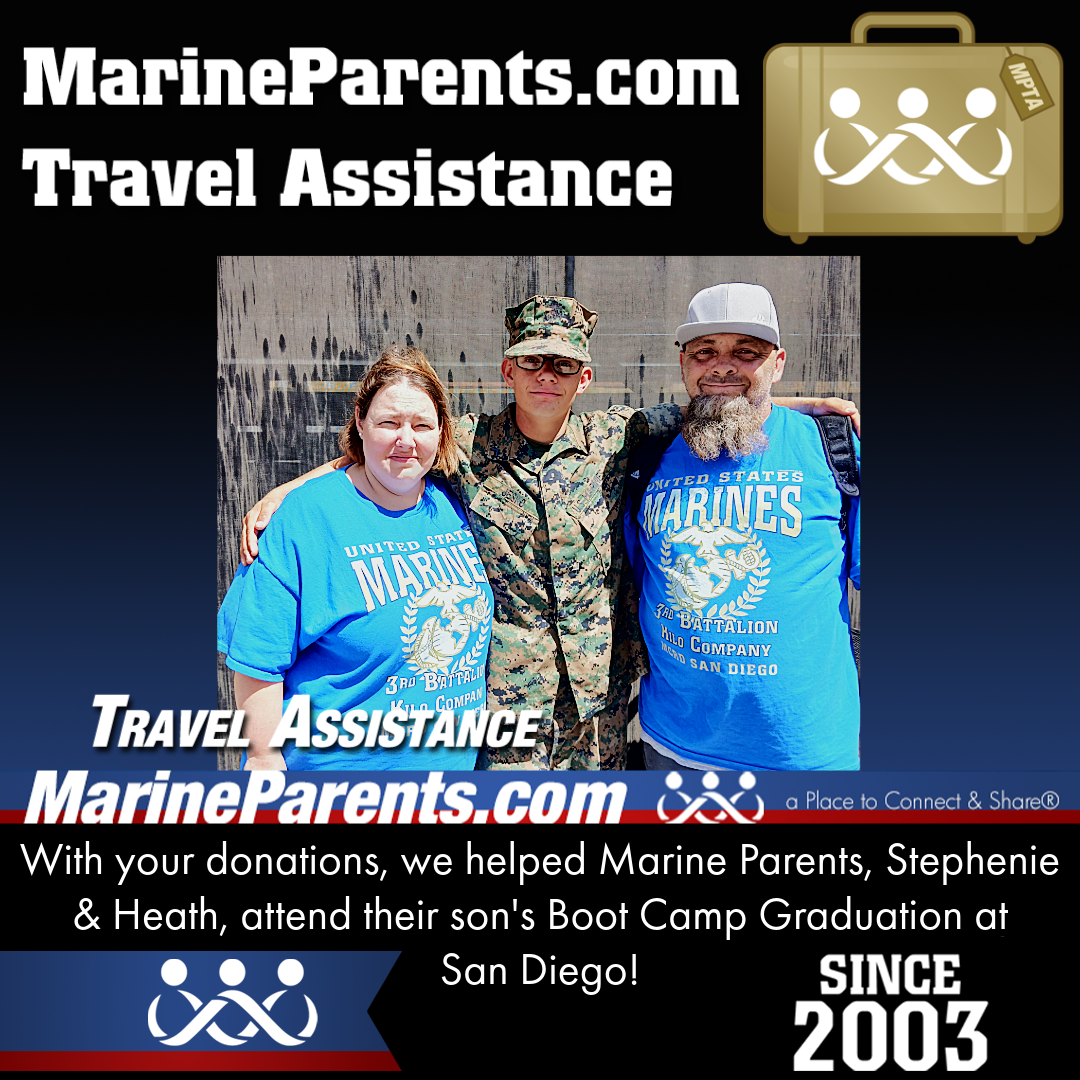 MPTA Helps Marine Parents, Stephenie & Heath, Attend Graduation