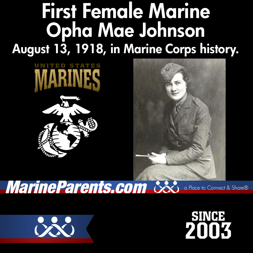 First Female Marine - Opha May Johnson