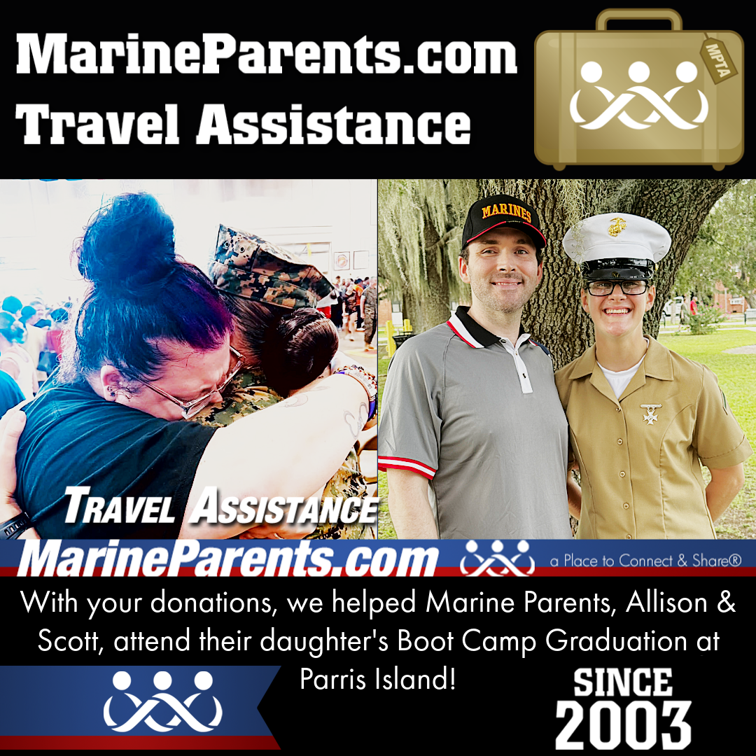 MPTA Helps Marine Parents, Allison & Scott, Attend Graduation