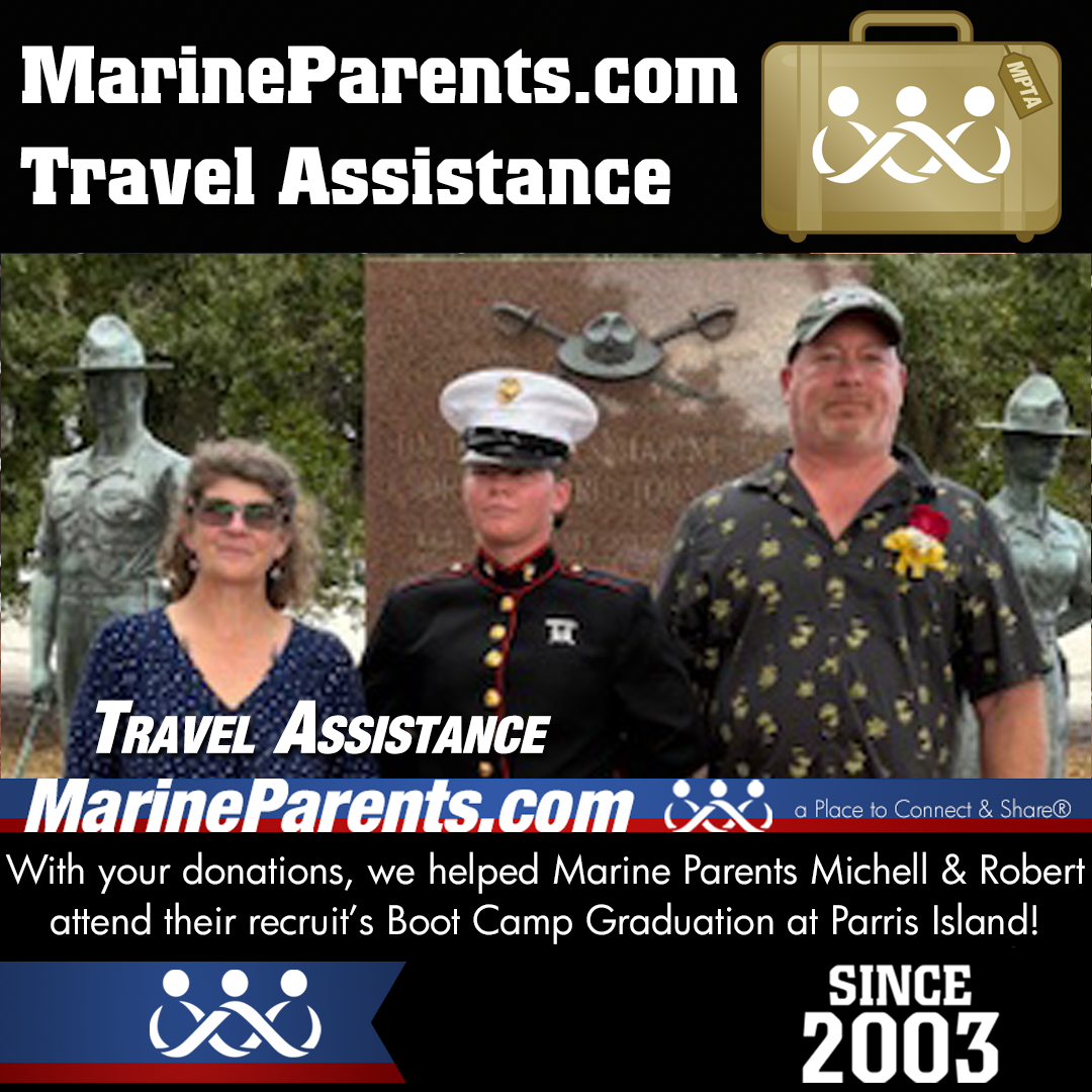 MPTA Helps Marine Parents, Michelle & Robert, Attend Graduation