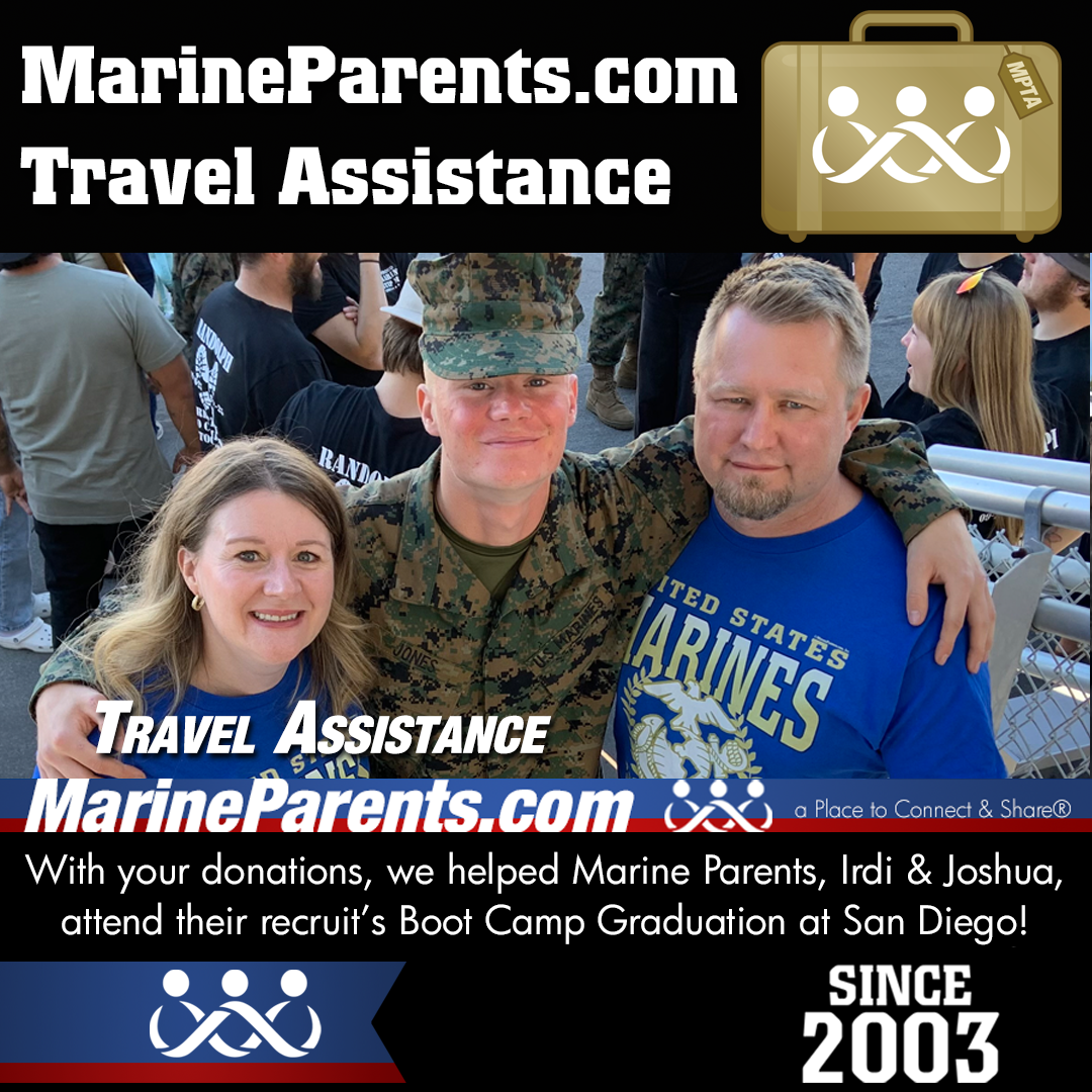 MPTA Helps Marine Parents, Irdi & Joshua, Attend Graduation