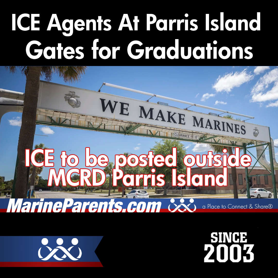 ICE agents will be stationed outside Marine Corps graduation events in South Carolina