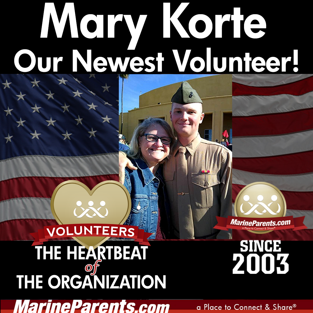 Congratulations to Mary Korte, our newest Volunteer!
