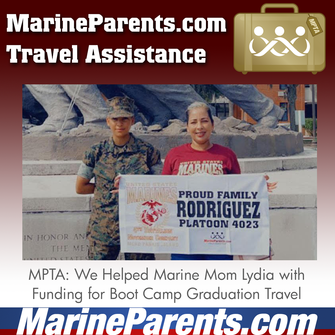 MPTA Helps Marine Mother, Lydia, Attend Graduation