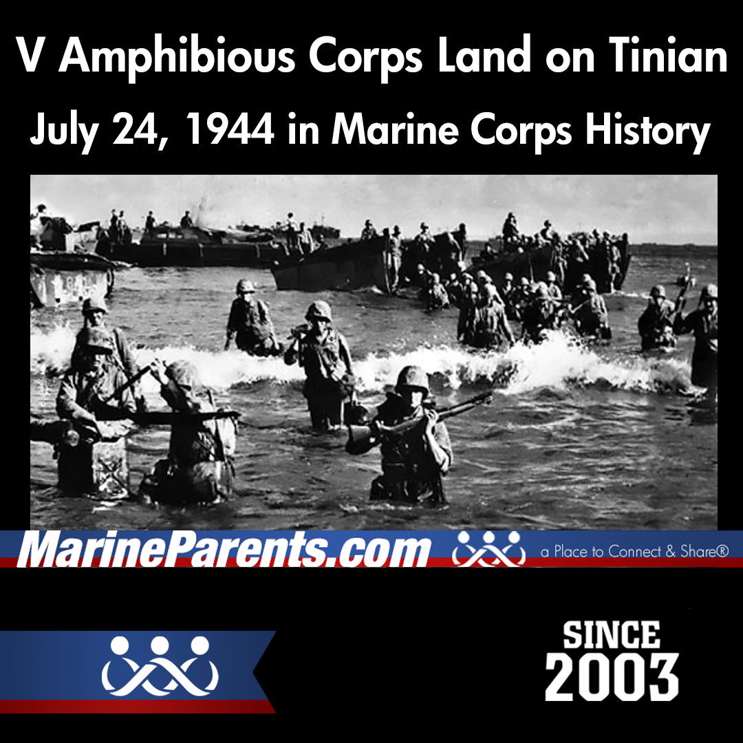 V Amphibious Corps Land on Tinian