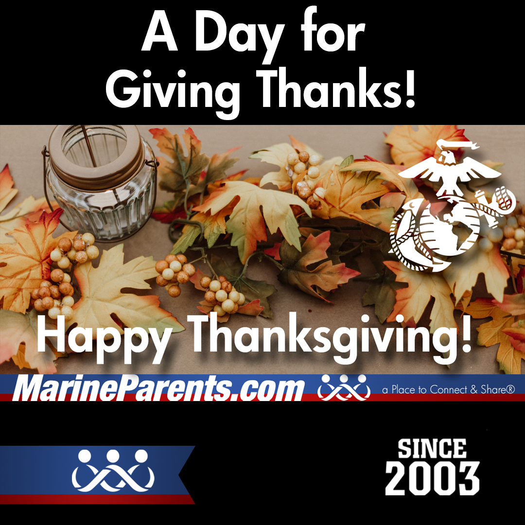 Happy Thanksgiving from MarineParents.com!
