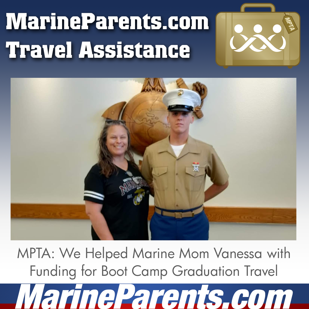 MPTA Helps Marine Mother, Vanessa, Attend Graduation