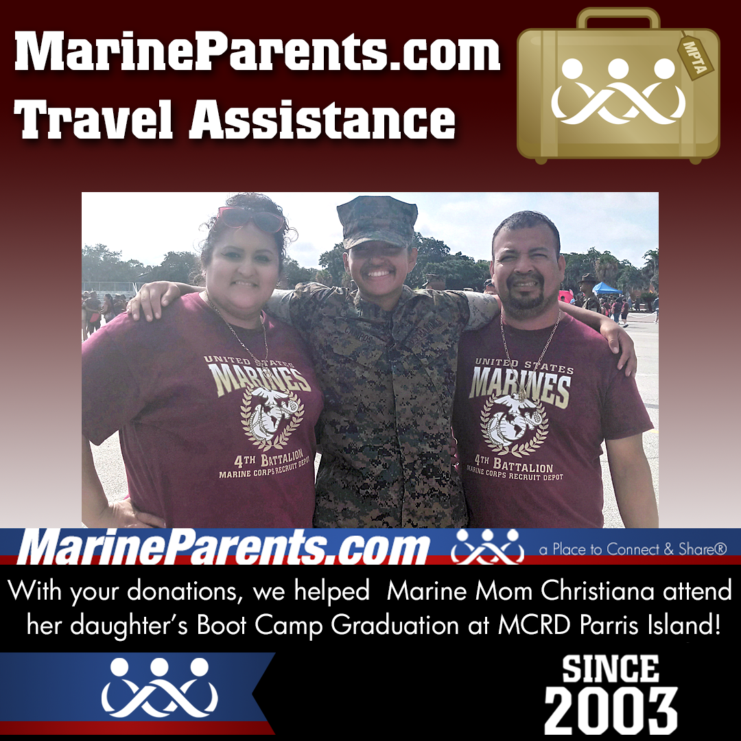 MPTA Helps Marine Mother, Christiana, Attend Graduation