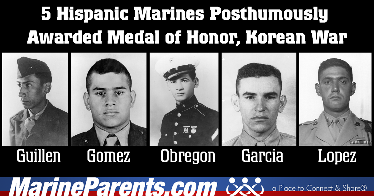 Korean War: Five Hispanic Marines posthumously awarded Medal of Honor