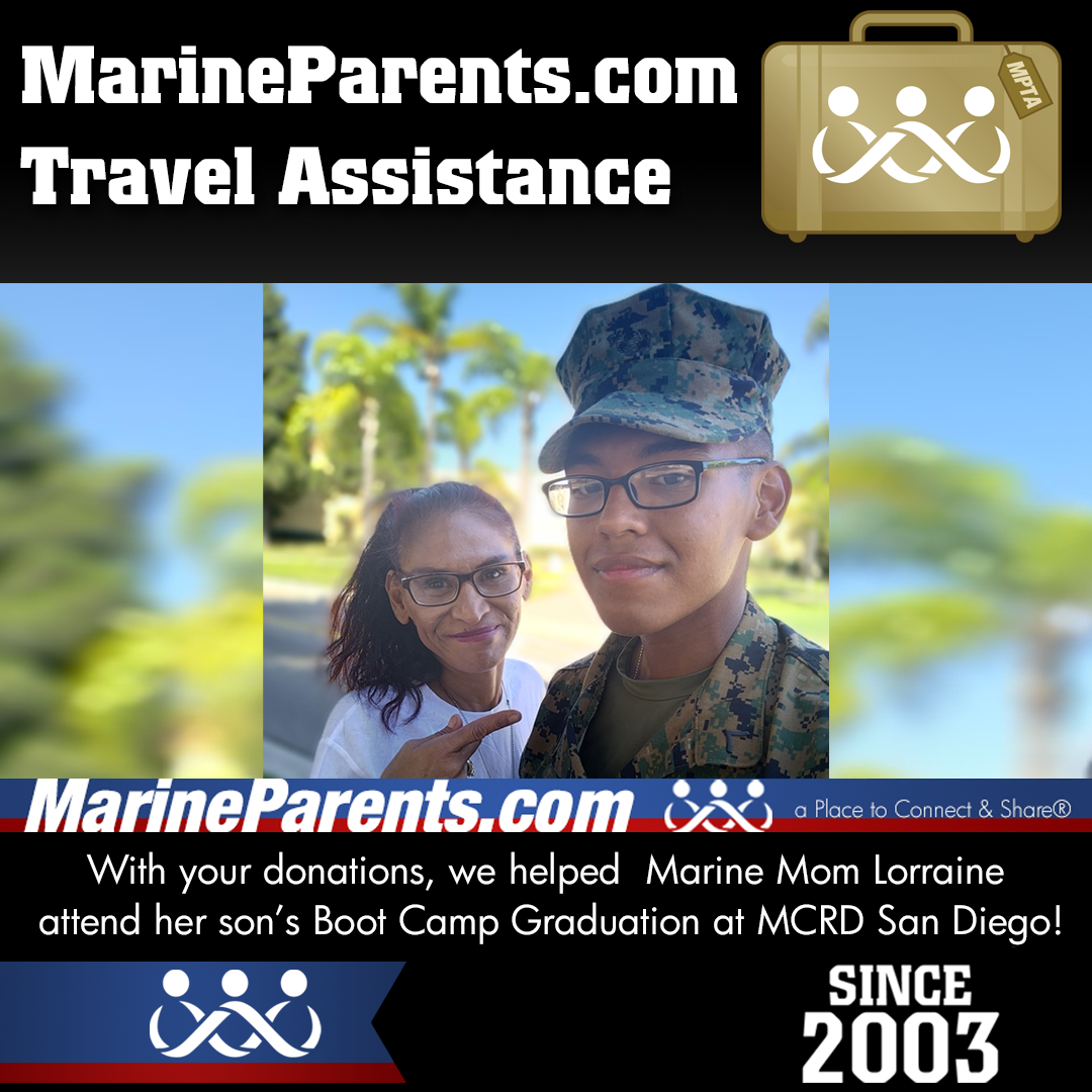 MPTA Helps Marine Mother, Lorraine, Attend Graduation