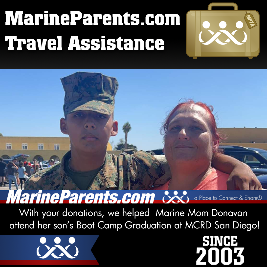 MPTA Helps Marine Mother, Donavan, Attend Graduation
