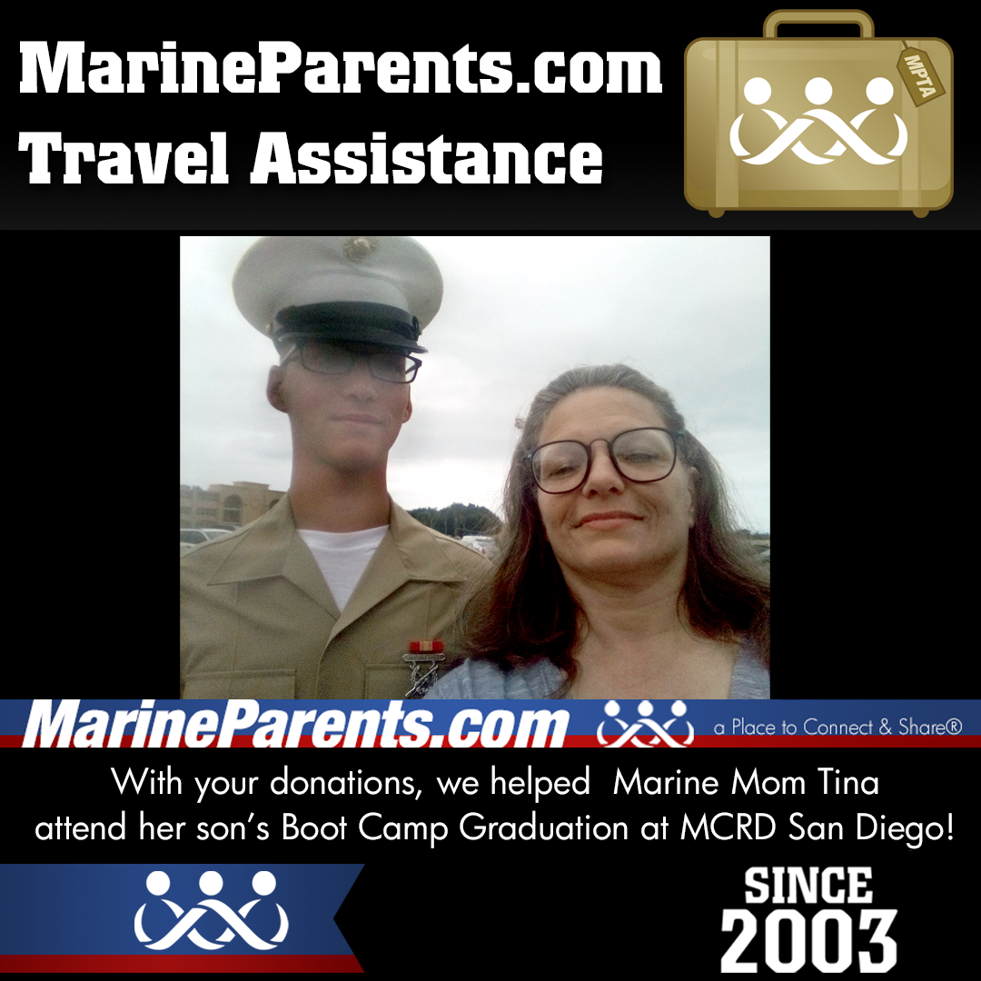 MPTA Helps Marine Mother, Tina, Attend Graduation