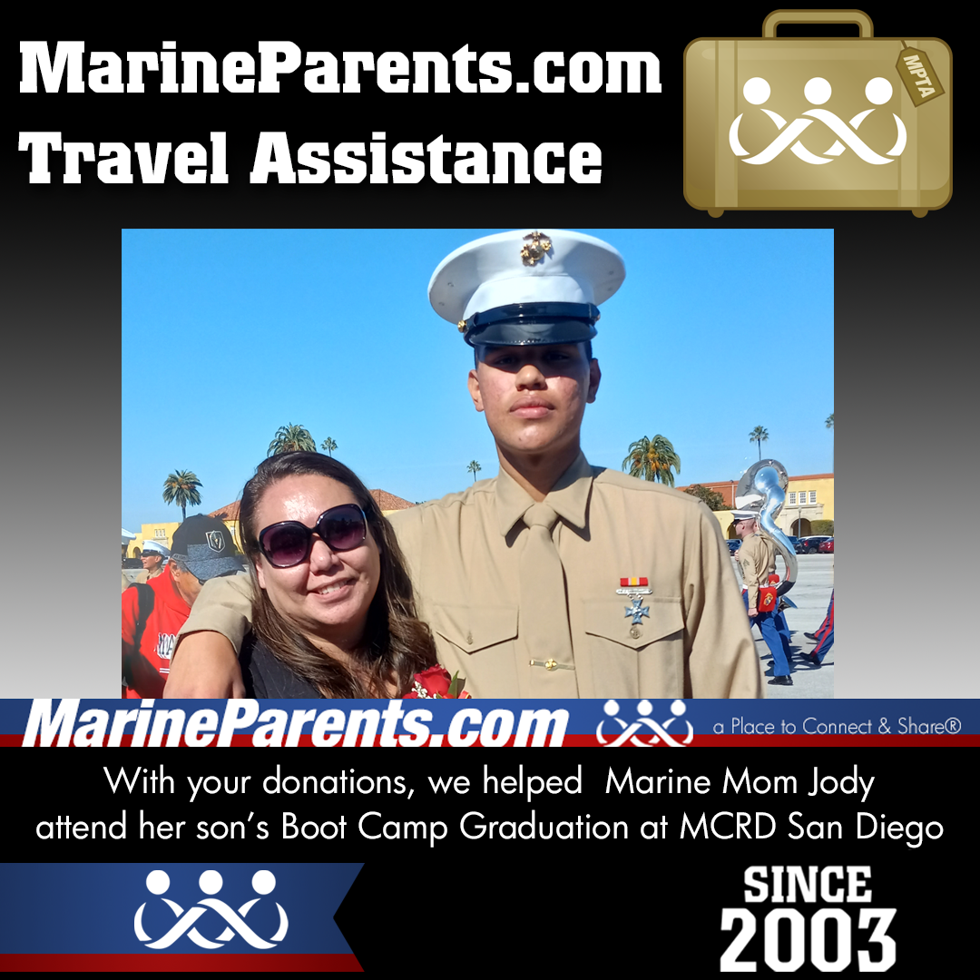 MPTA Helps Marine Mother, Jody, Attend Graduation