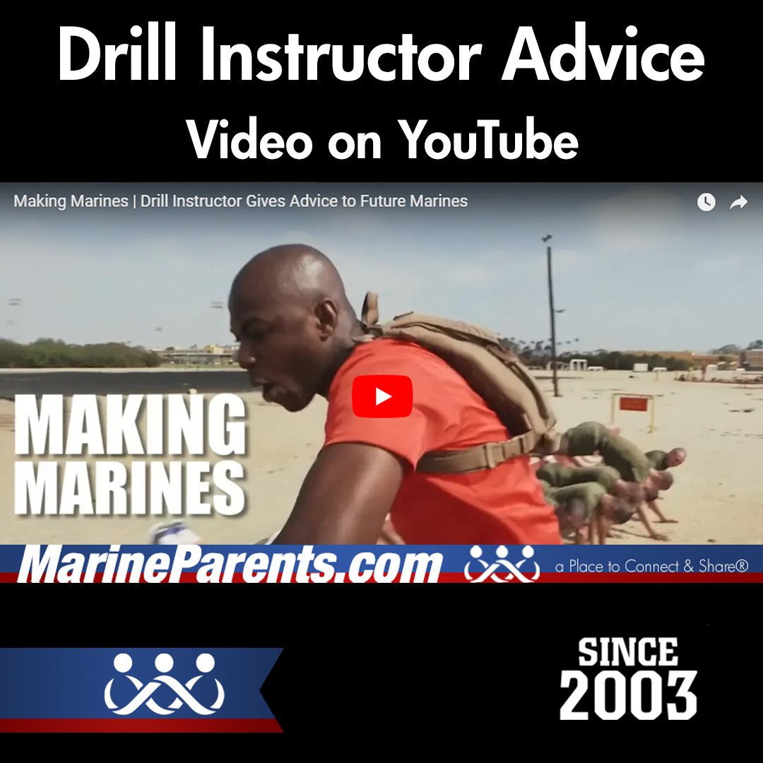 Drill Instructor Gives Advice to Future Marines
