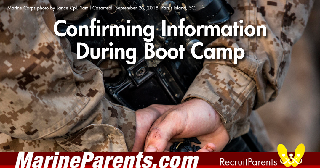 Confirming Information During Boot Camp