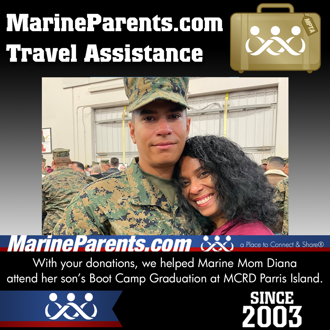 MPTA Helps Marine Mother, Diana, Attend Graduation
