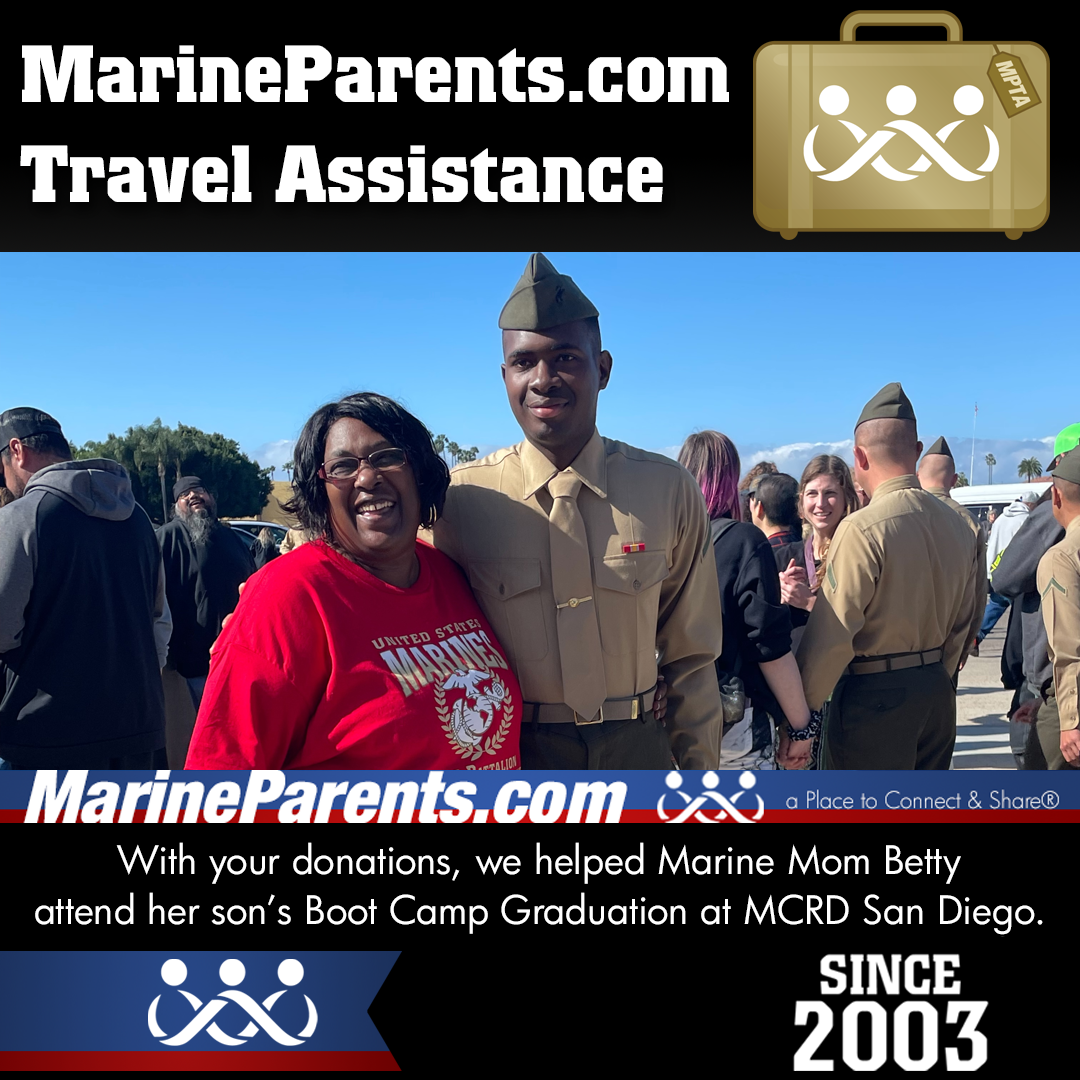MPTA Helps Marine Mother, Betty, Attend Graduation