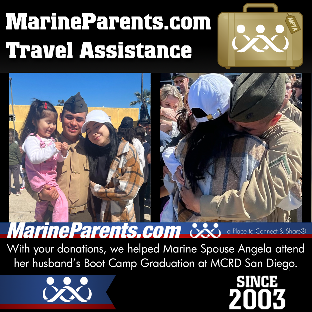 MPTA Helps Marine Spouse, Angela, Attend Graduation