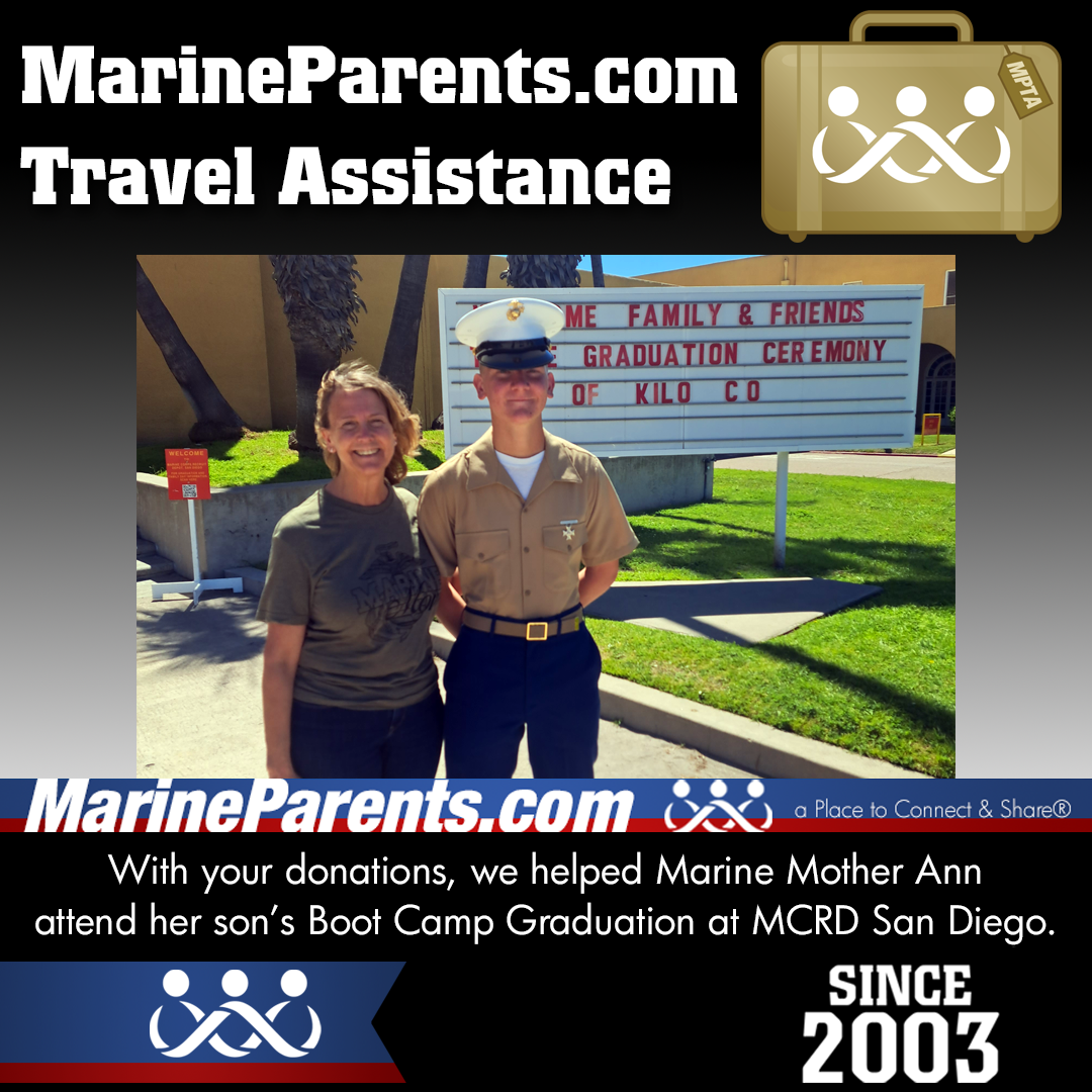 MPTA Helps Marine Mother, Ann, Attend Graduation