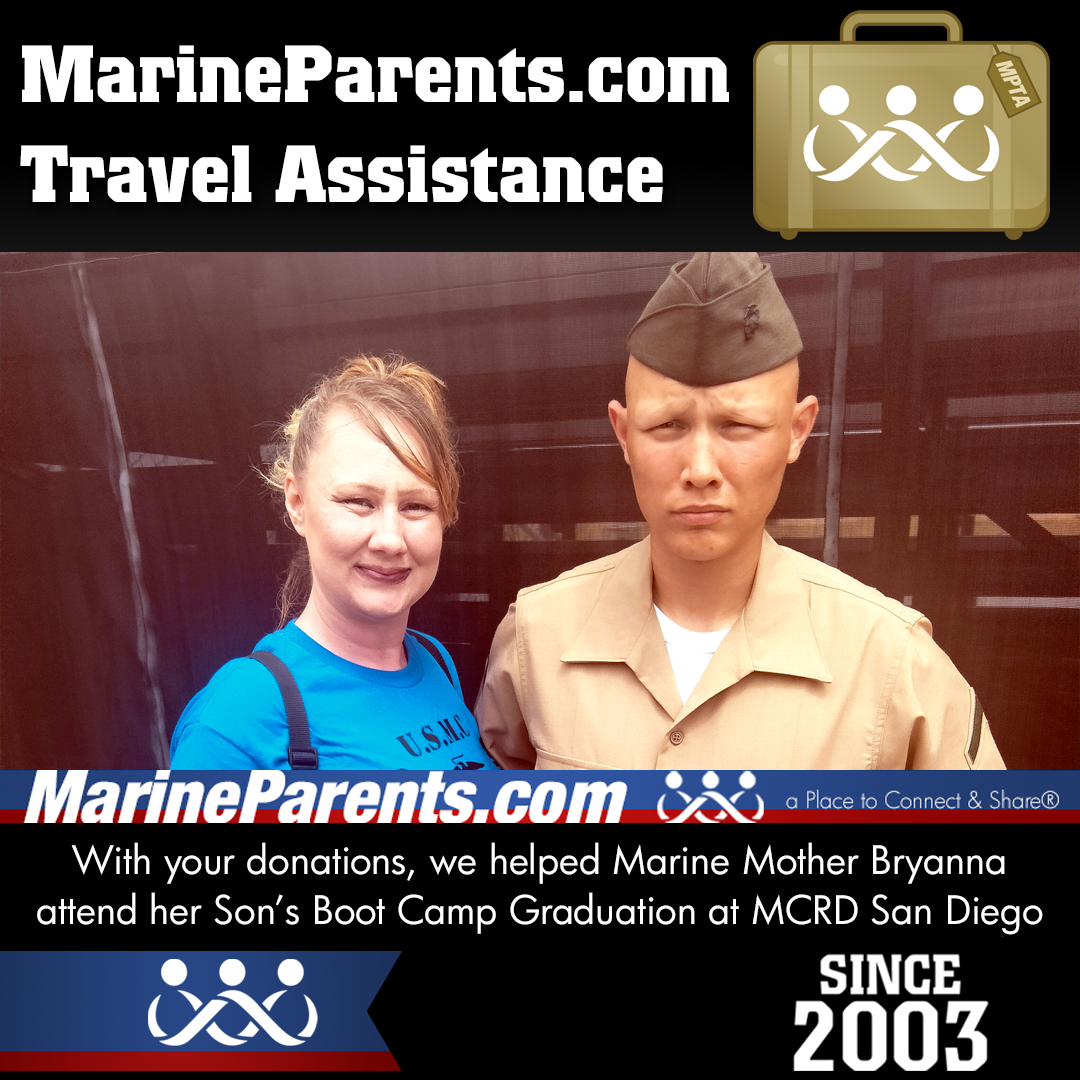 MPTA Helps Marine Mother, Bryanna, Attend Graduation