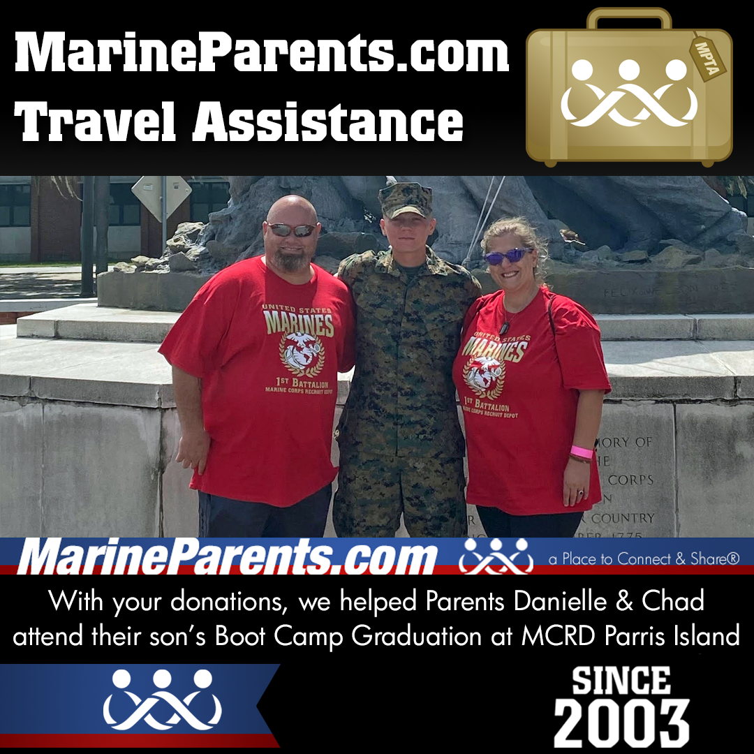 MPTA Helps Marine Parents Danielle & Chad, Attend Graduation