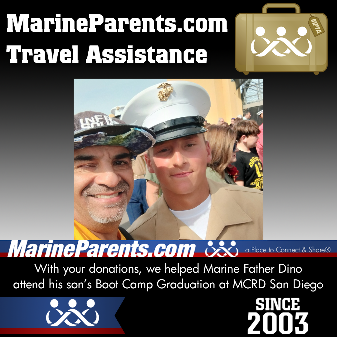 MPTA Helps Marine Father, Dino, Attend Graduation