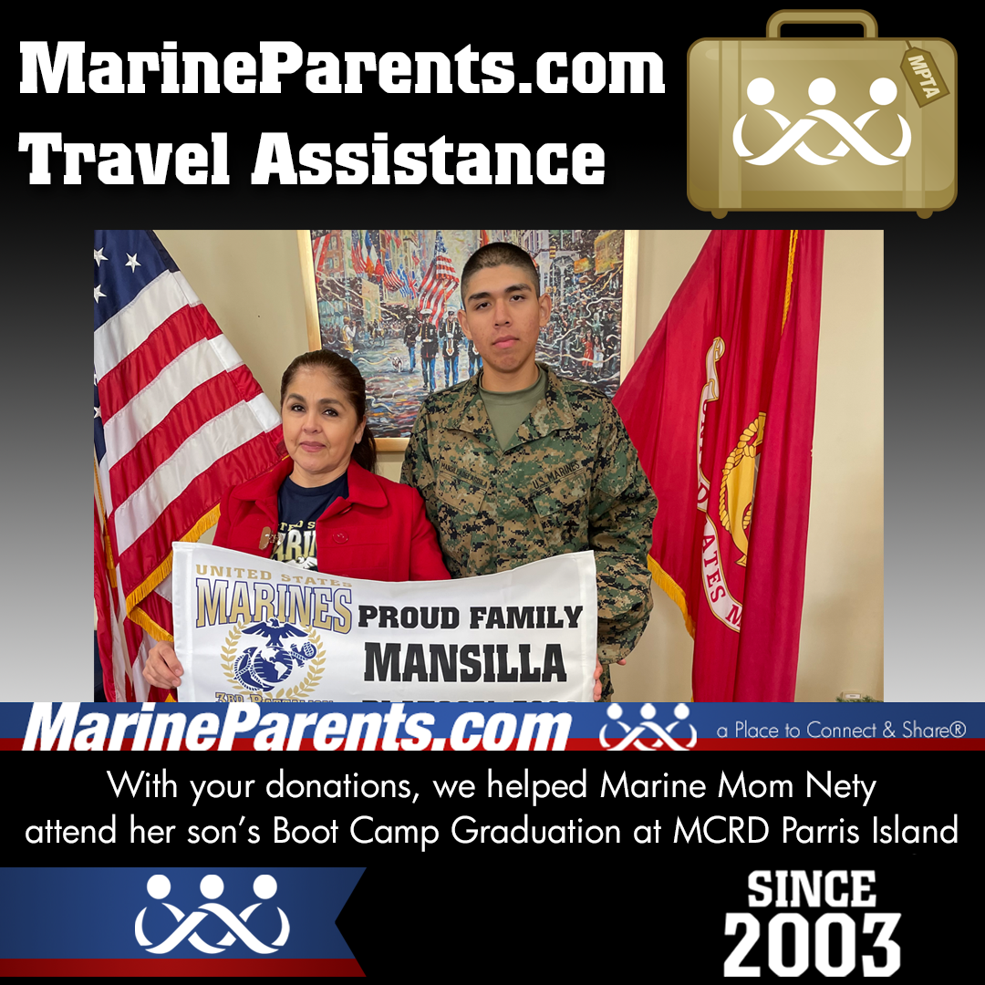 Proud Marine Mom/Dad Travel Mug - Red