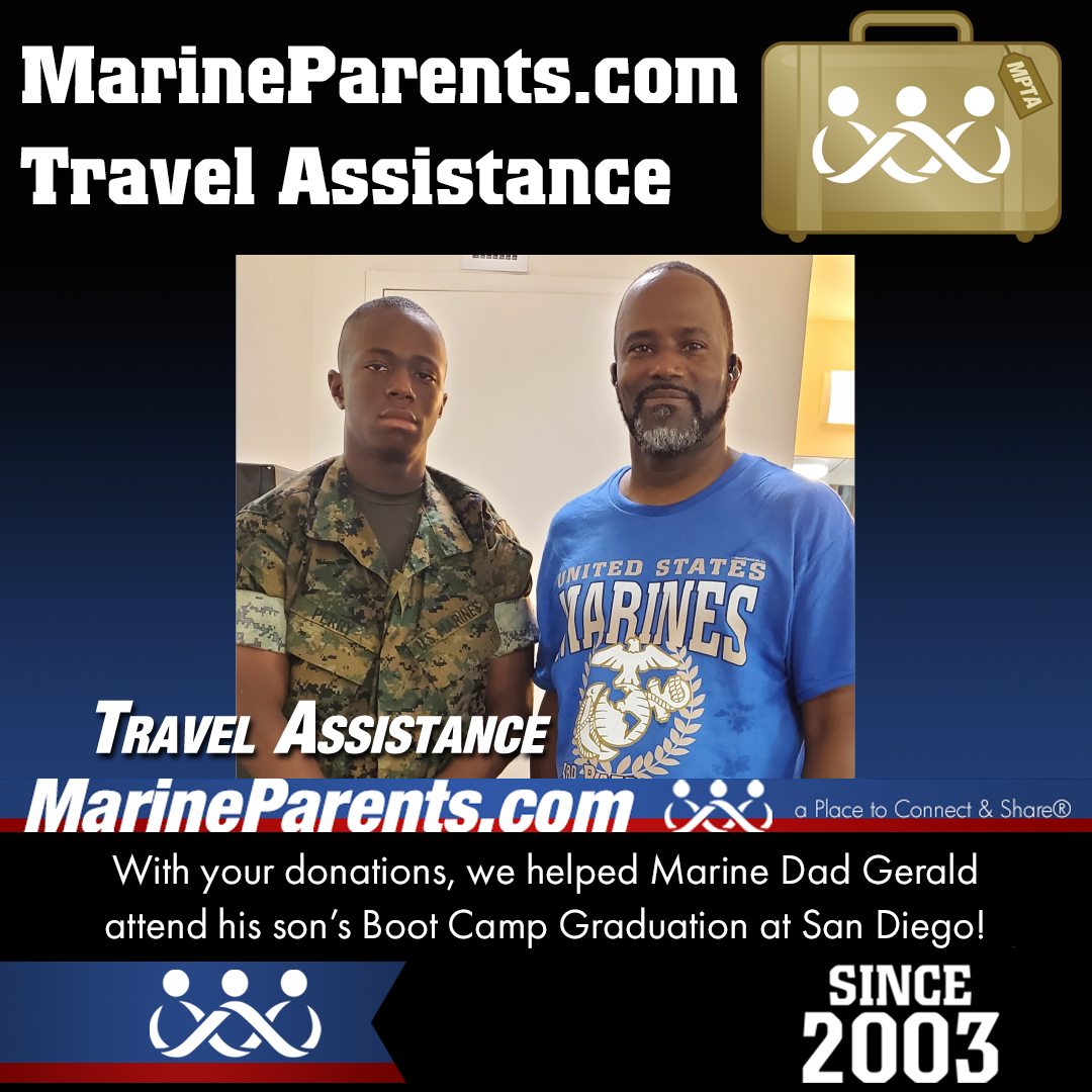 MPTA Helps Marine Father, Gerald, Attend Graduation