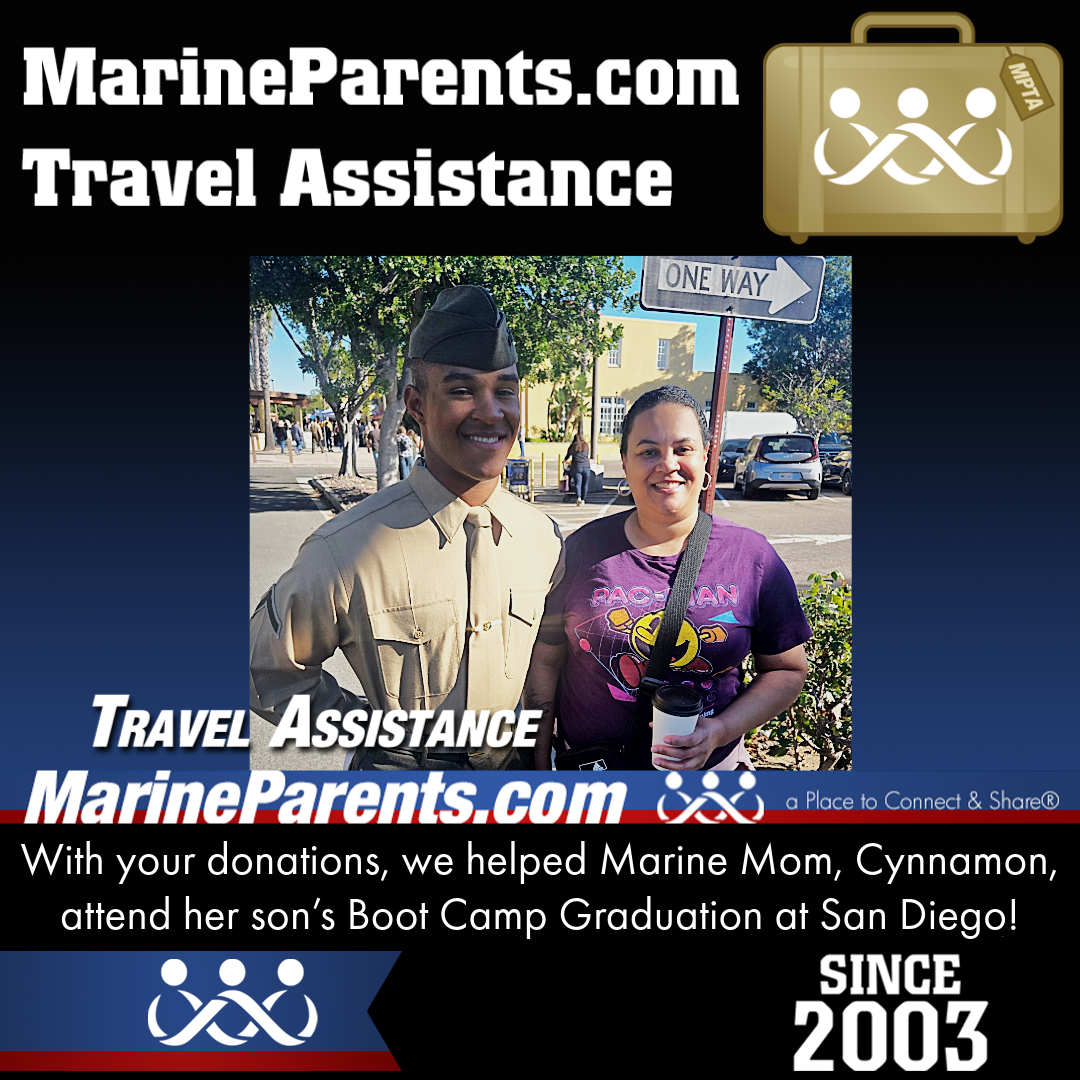 MPTA Helps Marine Mother, Cynnamon, Attend Graduation