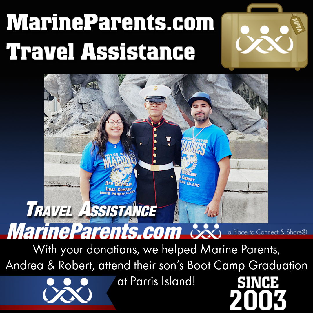 MPTA Helps Marine Parents, Andrea and Robert, Attend Graduation