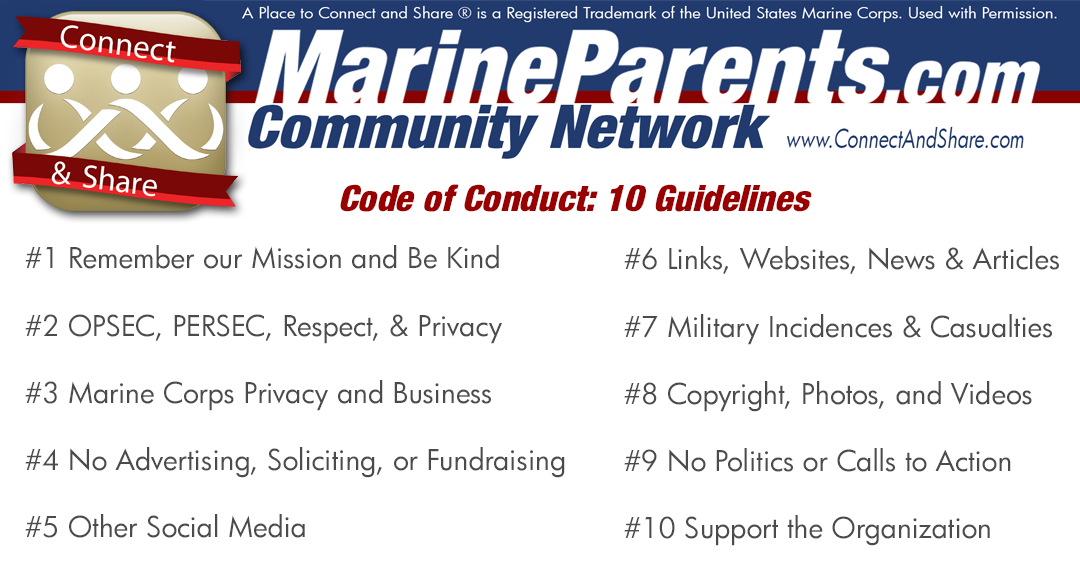 Marine Parents Community Network Community Code of Conduct 10 Guidelnes