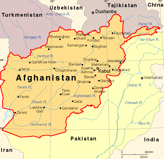 Map of Afghanistan