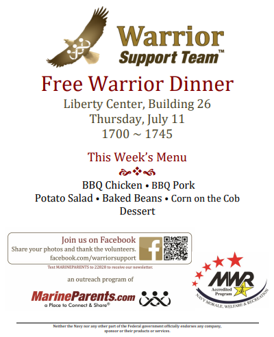 Warrior Support Team Dinner: July 11, 2019