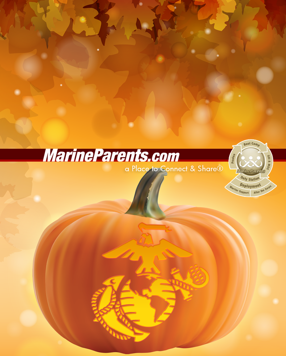 MarineParents.com USMC Halloween EGA Jack o lantern